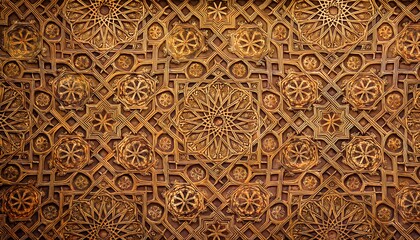 Elegant Ramadan Kareem Islamic Backgrounds with Lanterns, Crescent Moons, Mosques, and Ornate Gold Patterns - Perfect for Holy Month Festivities, Spiritual Designs, and Stock Photography