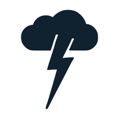 cloud thunder lightning weather storm logo vector illustration template design