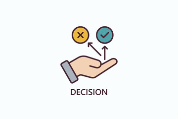 Decision Isolated Vector, Icon Or Logo Sign Symbol Illustration