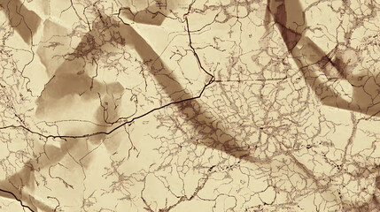 Vintage Map Texture with Geographic Overlays for Classic Appeal