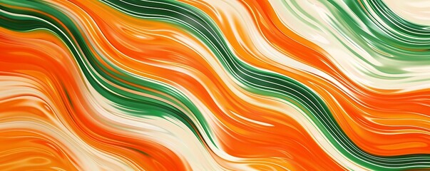 colorful streaks of orange and green forming swirling patterns for independence day