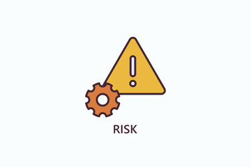 Risk Isolated Vector, Icon Or Logo Sign Symbol Illustration