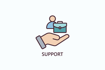 Support Isolated Vector, Icon Or Logo Sign Symbol Illustration