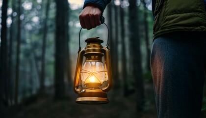 Exploring a dark forest with a bright lantern