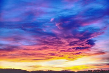 sunset in the clouds