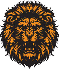 Angry Lion with Intense and Fierce Expression