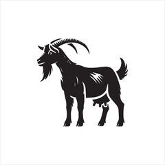 silhouette of a goat
