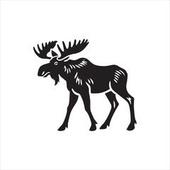 Fototapeta premium silhouette of a deer