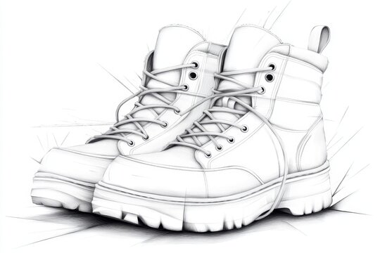 recommend clip art: A clean line art design of rolled-up jeans and casual sneakers, emphasizing simplicity and style