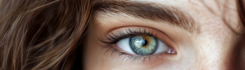 Fototapeta premium Mesmerizing closeup, a detailed look into the beauty and intrigue of woman's eye