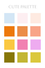 Color Palette. Shades of color of spring, whining. Color harmony. Fashionable colors, background. Vector illustration