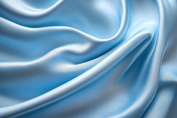 Obraz premium Soft, light blue silk fabric drapes elegantly. Ideal for backgrounds, fashion, or luxury product imagery.