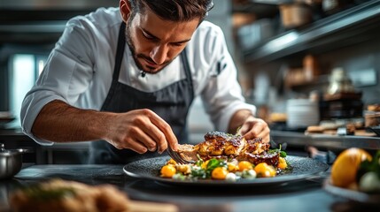 Chef Finishing Dish