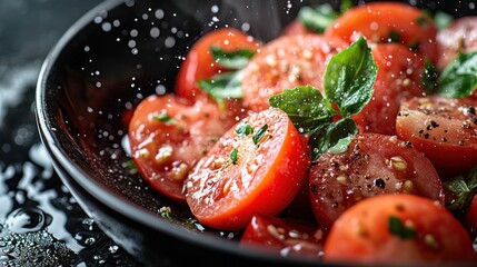 Fresh Tomato Salad with Basil and Spices