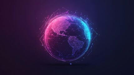 Naklejka premium AI-Driven Global Connections.