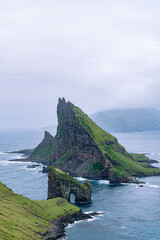 Famous rock formation in the Faroe Island