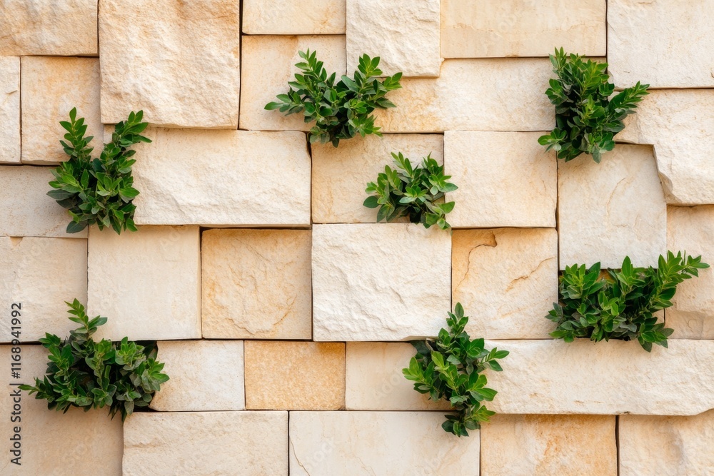 Poster A sleek, abstract representation of the Western Wall, using simple lines and subtle texture
