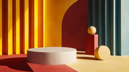 Red and yellow room, a vibrant stylish interior design with striking color scheme