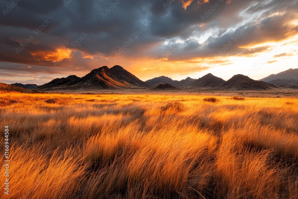 Poster a tranquil izba during the golden hour, with soft light creating long shadows across the landscape