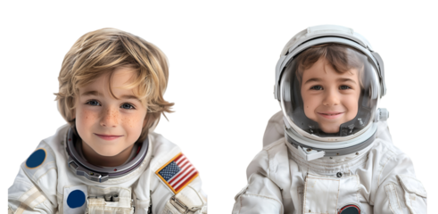 Portrait of a child wearing an astronaut costume