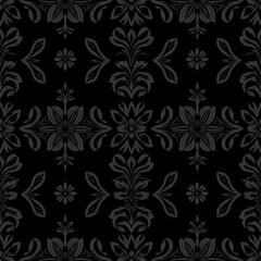 Dark Elegance Damask Pattern 
