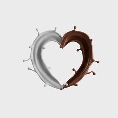 Chocolate Milk splash 3d realistic