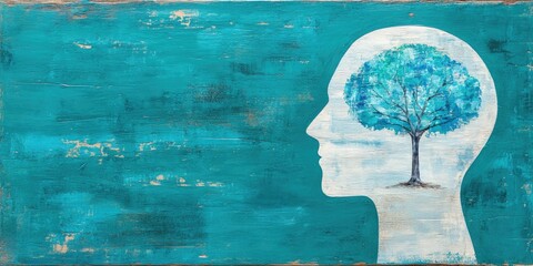 Artistic representation of a tree within a human silhouette