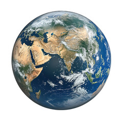 globe on white background