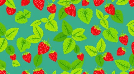 Sweet Strawberry Seamless Pattern 