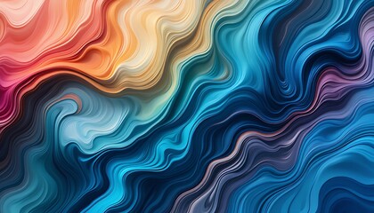 Fototapeta premium Abstract Wallpaper Background with Colorful Ink Swirls for Vibrant Design Generative AI