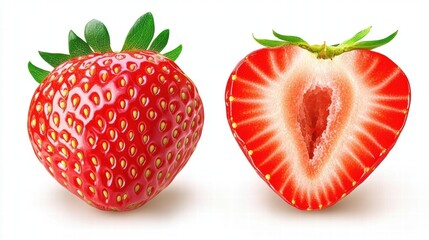 Fresh Strawberry, Whole and Halved