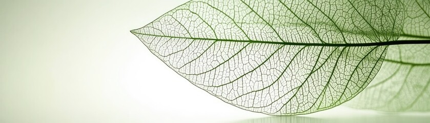 Obraz premium Delicate translucent leaf showcasing intricate veins