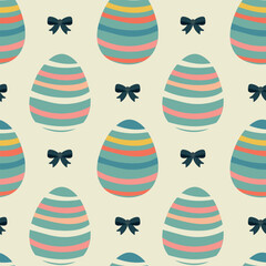 Easter eggs, seamless pattern, for design of fabric packaging, vector