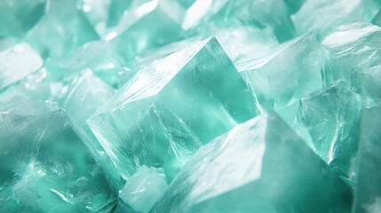 Obraz premium Teal Crystal Cubes Abstract Background