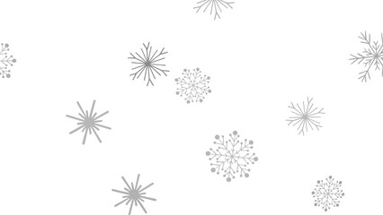 Christmas background design of snowflake and snow falling in the winter 3d illustration