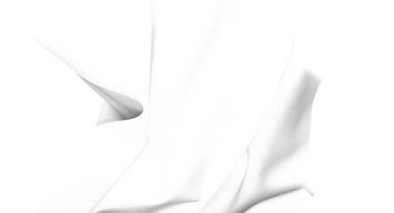 A close-up of a smooth gray fabric texture. The fabric is draped and flowing, creating abstract...