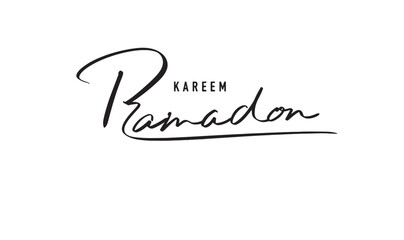 ramadon kareem text script calligraphy hand written lettering black color islam religion ramadan eid ul fitr traditional celebration arab cuture spirituality event holiday ramadan kareem april 2025