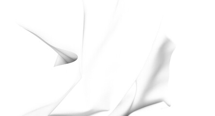 A close-up of a smooth gray fabric texture. The fabric is draped and flowing, creating abstract...