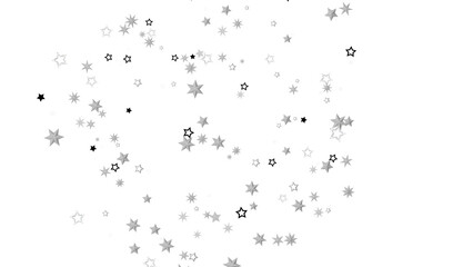 Abstract background with a pattern of white stars on a black background.