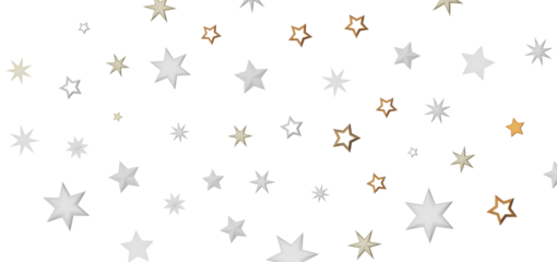 An abstract background with white and gold stars on a black background