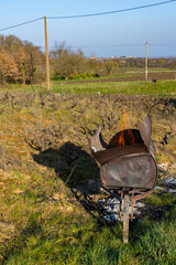 Spring vineyards near Givry, Burgundy, France