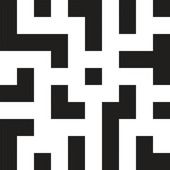 Infinite maze seamless background pattern. Vector illustration.