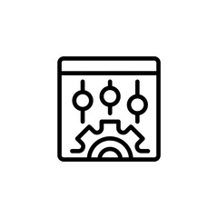 Control Panel Line Icon. linear style sign for mobile concept and web design. Outline vector icon.