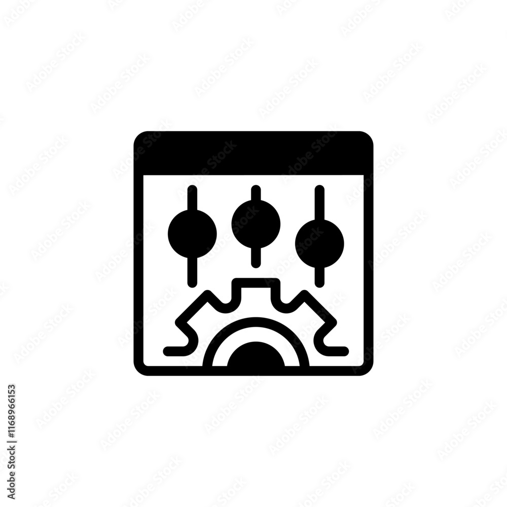 Poster control panel line icon. linear style sign for mobile concept and web design. outline vector icon.