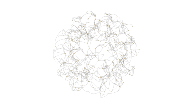 Abstract Network Structure with Lines and Dots