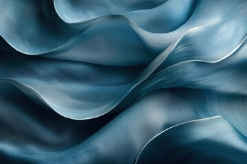 Obraz premium Abstract Teal Silk Drape