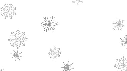 Sparkling Snowfall: Dynamic 3D Illustration of Falling Christmas Snowflakes