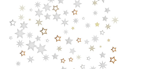 A vibrant and captivating burst of stars, in gold and silver, against a dark background. The image evokes feelings of celebration, magic, and wonder.