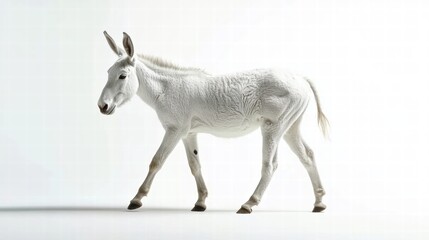 Obraz premium White Donkey Walking