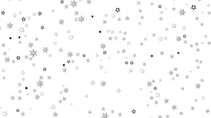 Silver Stars on a Black Background